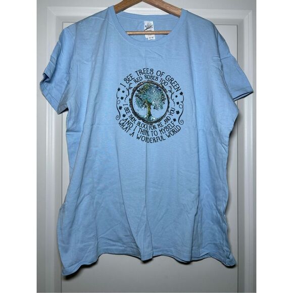 What a Wonderful World Women's T-shirt size 2XL - Picture 1 of 2
